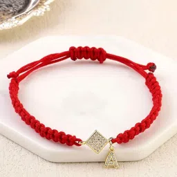 SALTY Pack of 2 Women Red Thread Initial Bracelet - Alphabet-J-picture-22
