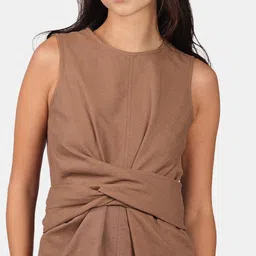 Virgio Linen A-Line Midi Dress image 2