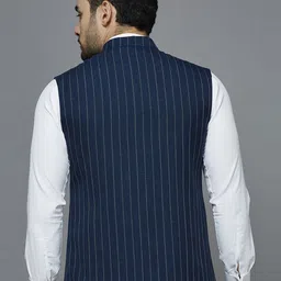 ESSAS club Striped Woven Nehru Jacket image 5