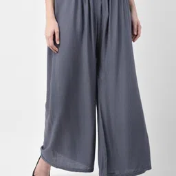 SRISARAS Women Cotton Pleated Trousers-image-10