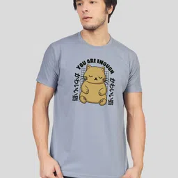 Greylongg Men Graphic Printed Round Neck Cotton T-shirt-picture-39