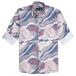 CAVIO Boys Comfort Abstract Printed Spread Collar Casual Shirt-picture-27