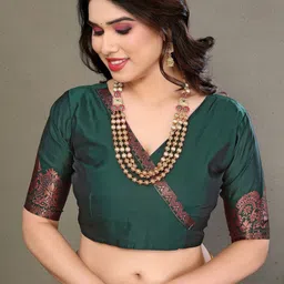 Moda Rapido Ethnic Motifs Zari Silk Blend Banarasi Saree image 2