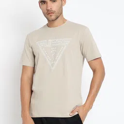 GUESS Men Brand Logo Printed Round Neck T-shirt-picture-17