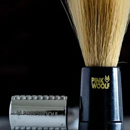 PINK WOOLF Synthetic Soft Shaving Brush image 3