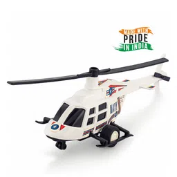 Shinsei Pull Back Rescue Toy Helicopter - White image 5
