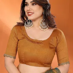 Moda Rapido Woven Design Zari Tissue Saree image 3