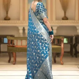 priyashi Ethnic Motifs Zari Art Silk Handloom Banarasi Saree image 5