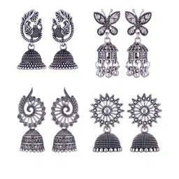 Sangria Alloy Silver-Plated Earrings-picture-33