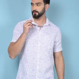 Crimsoune Club Men Classic Slim Fit Opaque Printed Casual Shirt-image-71