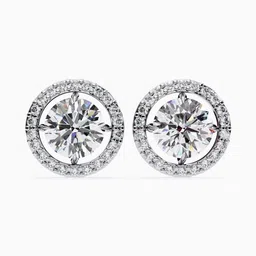 VALANOVA BIS Hallmark 14KT White Gold Diamond Studded Earrings- 1.46 gm-image-66