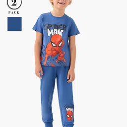 Juniors by Babyshop Boys Printed Pure Cotton T-shirt With Pyjamas-picture-16