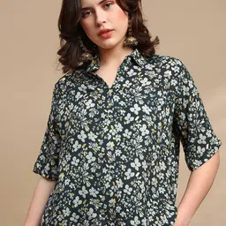 De Moza Women Printed Shirt with Palazzos image 4