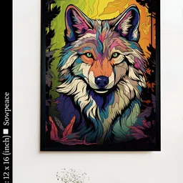 SOWPEACE White & Green 1 Piece Canvas Birds and Animals Wall Photographs-image-39