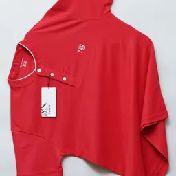 Men Solid Henley Neck Polycotton Red T-Shirt-image-16