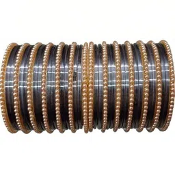 Adiba Fashion Factory Grey Glass Artificial Stones & Beads Bangle image 1