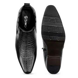 Bxxy Men 9 Cm Hidden Height Increasing Block-Heeled Chelsea Party Boot image 4