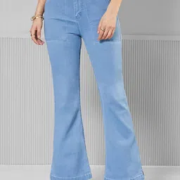 Mast & Harbour Women Bootcut High-Rise Stretchable Jeans image 4