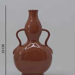 The Decor Lane Maroon Gloss Finished Ceramic Flower Vase image 3