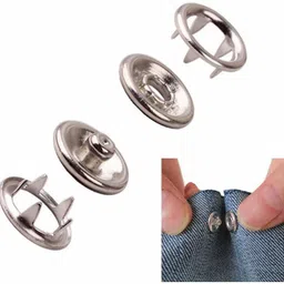 uniquemart Open Ring Cap Grip Metal Snap 100 Sets (400Pcs) Snap Fasteners Size-16L(5/16) Metal Buttons-picture-10
