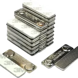 jinsa 100pcs of Name Badge Magnet Holder 45x13mm, Long Magntic 3 M with 2 Strong Multipurpose Office Magnets Pack of 1-picture-20