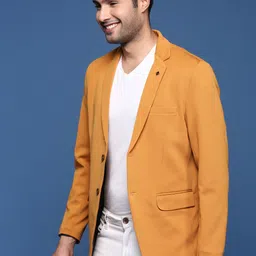 showoffff Men Solid Single Breasted Formal Blazer image 2