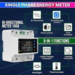 amicismart WiFi Bi-Directional Energy Meter with Adjustable Over/Under Voltage Digital Voltage Tester image 2