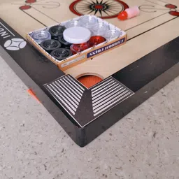 indrova CARROM BAORD WITH COINS FOR KIDS, GIFT FOR KIDS, GLOSSY CARROM BOARD 50 cm Carrom Board image 5