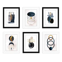 random Black Synthetic Wood Set Of 6 Collage Photo Frames image 3