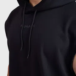 fuaark Men Sleeveless Solid Reversible Hooded Sweatshirt image 5
