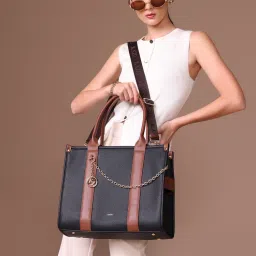 kazo fashion Kazo Black Cooper Tote Bag with Detachable Strap (L)-picture-19