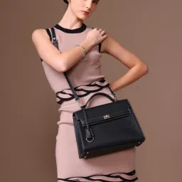 kazo fashion Kazo Black Amara Satchel Bag (M)-picture-29