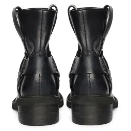 Saint G Womens Black Leather Ankle Boots image 5