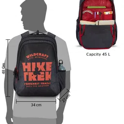 Wildcraft Unisex Typography Printed Blaze 45 Backpack image 5