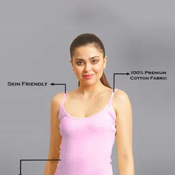 FBAR Pack Of 2 Non-Padded Pure Cotton Bio Wash Camisoles image 5