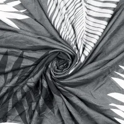 Story@home Grey & White Printed Single Seater Stretchable Sofa Cover With Arms image 2