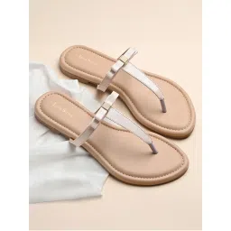 Louis Stitch Women Slip-On T-Strap Grey Lightweight Stylish Comfortable Flats-picture-12