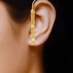 Vighnaharta Set Of 2 Gold-Plated Ear Cuff Earrings image 2