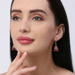 OOMPH Set Of 5 Gold-Plated Dome Shaped Jhumkas Earrings image 5