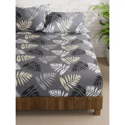 KOPA Double Bedsheet With Pillow Covers (Envogue) Grey (Queen) image 2