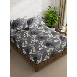 KOPA Double Bedsheet With Pillow Covers (Envogue) Grey (Queen) image 3