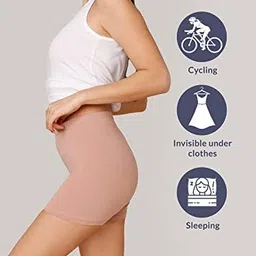 nykd Women Durable and Concealed Waistband Stretch Cotton Cycling Shorts - Nyp083 image 3