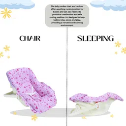 Infanto BabyLove Carry Rocker Carry Cot DLX: The Ultimate 5-in-1 Baby Companion : Sleeping Carrier | 3-Point Harness | Antimosquito Mesh | Rocker and Feeding Chair (Pink) image 4