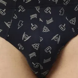 Zoiro Pack Of 2 Marvel Character Printed Cotton Basic BriefsZO-BRI-M51-BLKTH-NYTH-S-2PC image 5