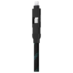 urbn UPC461 Type A to Lightning, Type C, Type C to Lightning, Type C 1 Feet (0.30M) 4-in-1 Cable (Quick Charge Technology, Black) image 5
