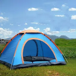 Burmy Polyester Tent Waterproof Picnic Tent Polyster Outdoor Portable Camping, Hiking, Tent for Sports Travel Beach Picnic Backpacking (4 Person Tent) image 1