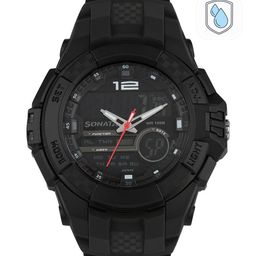 Sonata Men Black Analogue & Digital Watch 77027PP01J-picture-37