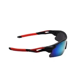 Peter Jones Eyewear Unisex Yellow Lens & Red Sports UV Protected Lens Sunglasses image 2