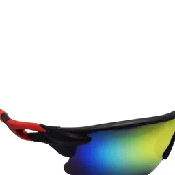 Peter Jones Eyewear Unisex Yellow Lens & Red Sports UV Protected Lens Sunglasses image 5