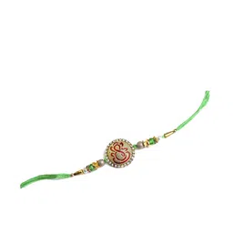 WildHorn Brown Leather Wallet and Blue Keychain with Rakhi Combo Gift Set image 2